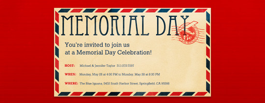 Memorial Day Party Invitation
 Invitations Free eCards and Party Planning Ideas from Evite