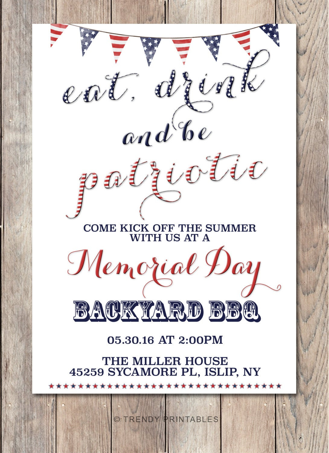 Memorial Day Party Invitations
 Memorial Day Party Invitation Memorial Day BBQ by