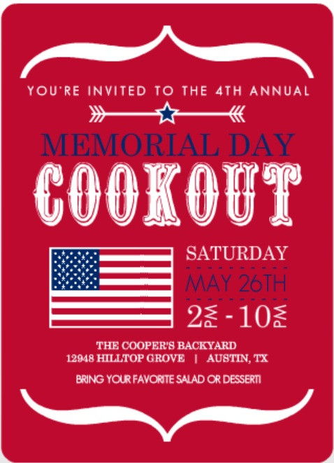 Memorial Day Party Invitations
 Memorial Day Trivia & Facts From PurpleTrail