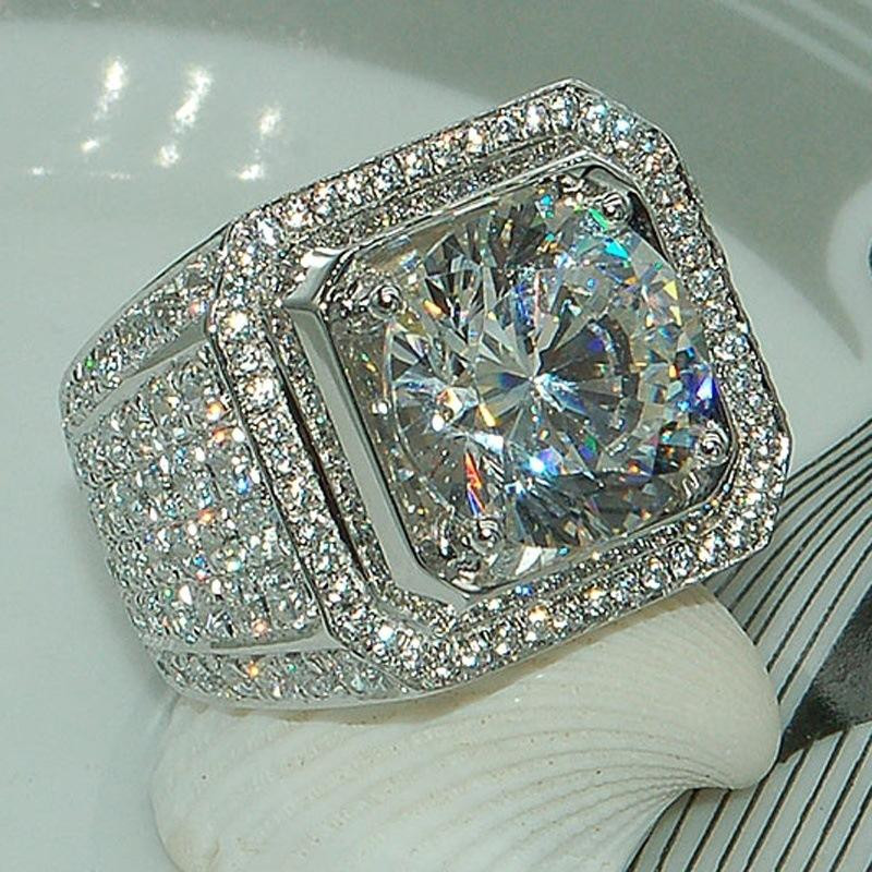 Mens Rings With Diamonds
 2019 Men S Diamond Ring Full Diamond Micro Inlay