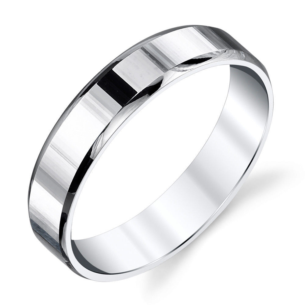 Mens Silver Wedding Rings
 925 Sterling Silver Mens Wedding Band Ring fort Fit