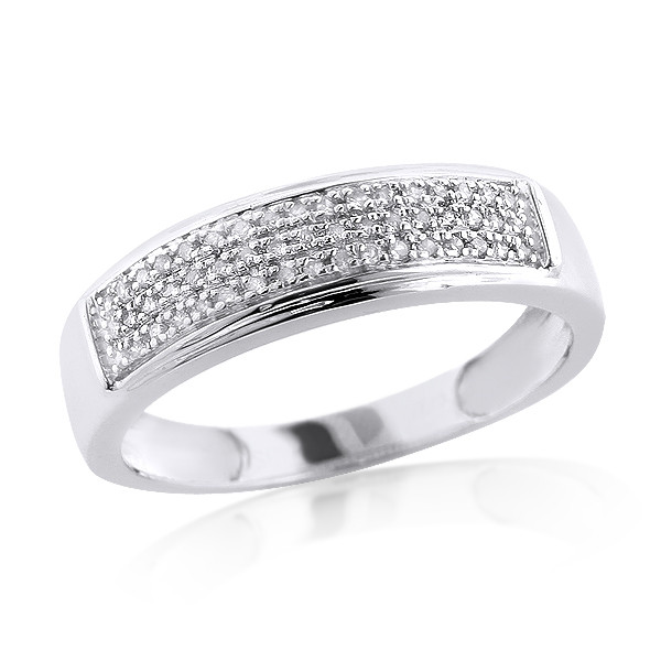 Mens Silver Wedding Rings
 Sterling Silver Wedding Bands Mens Diamond Ring 0 34ct