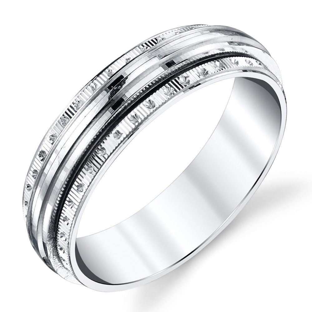 Mens Silver Wedding Rings
 925 Sterling Silver Mens Wedding Band Ring Spinner Center