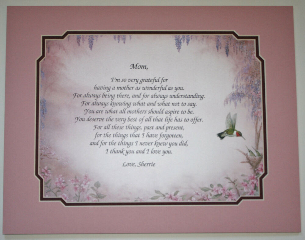 Mother To Be Mother's Day Gifts
 Personalized Poem for Mom Birthday or Mother s Days