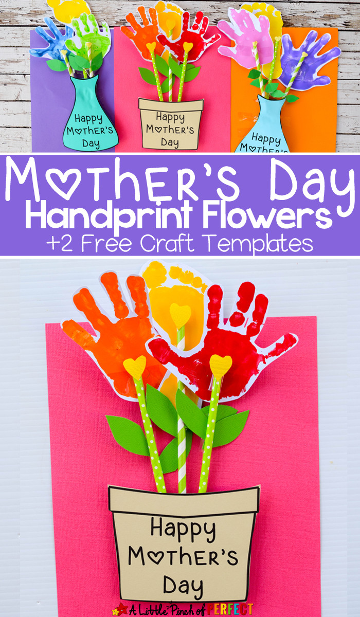 Mother's Day Crafts For Preschool
 Adorable Mother s Day Handprint Flower Craft and Free