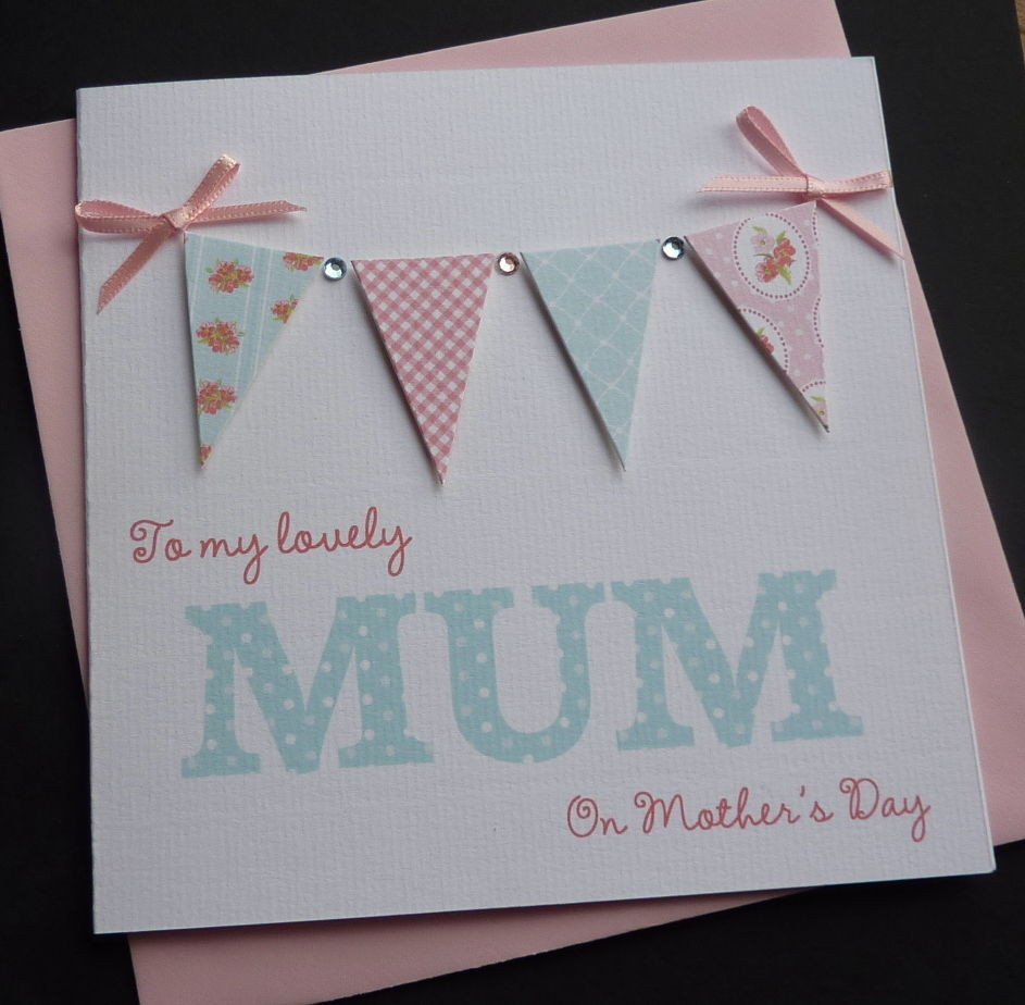Mother's Day Decoration Ideas
 Handmade Personalised Bunting Mother s Day Card