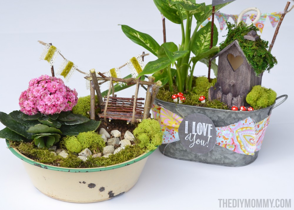 Mothers Day Garden Gifts
 Mini Fairy Garden in a Tin Gift Handmade Mother s Day