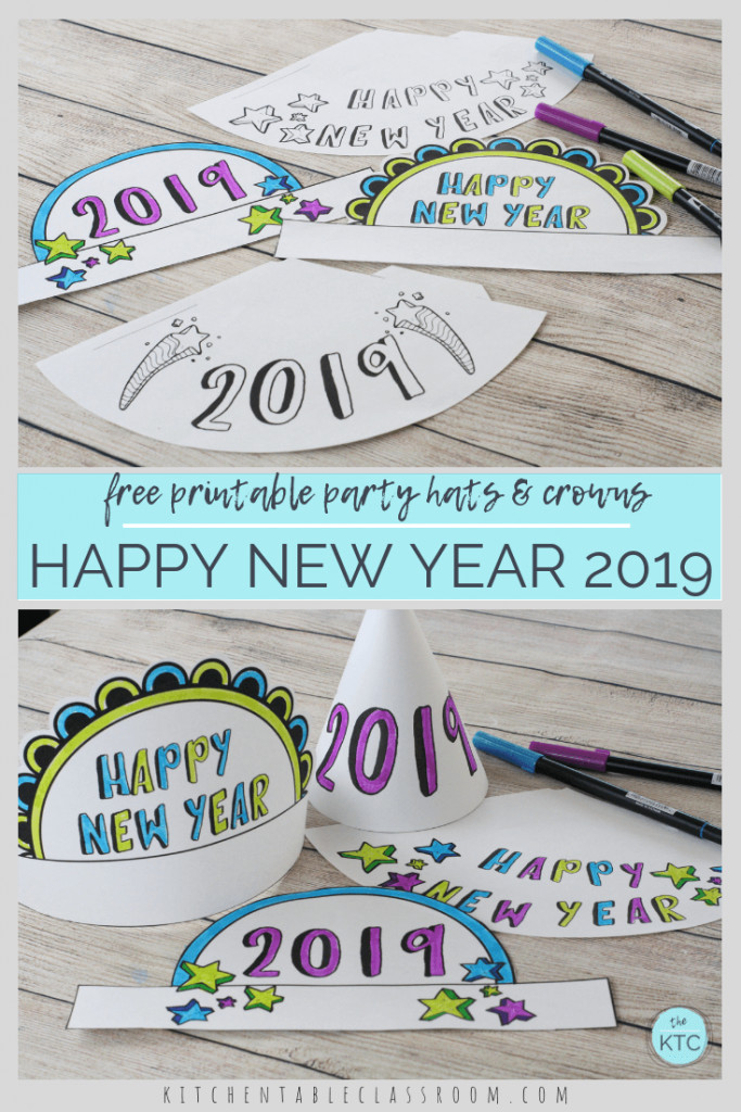 New Year Hat Craft
 New Year s Eve Party Hats Easy New Year s crafts for kids