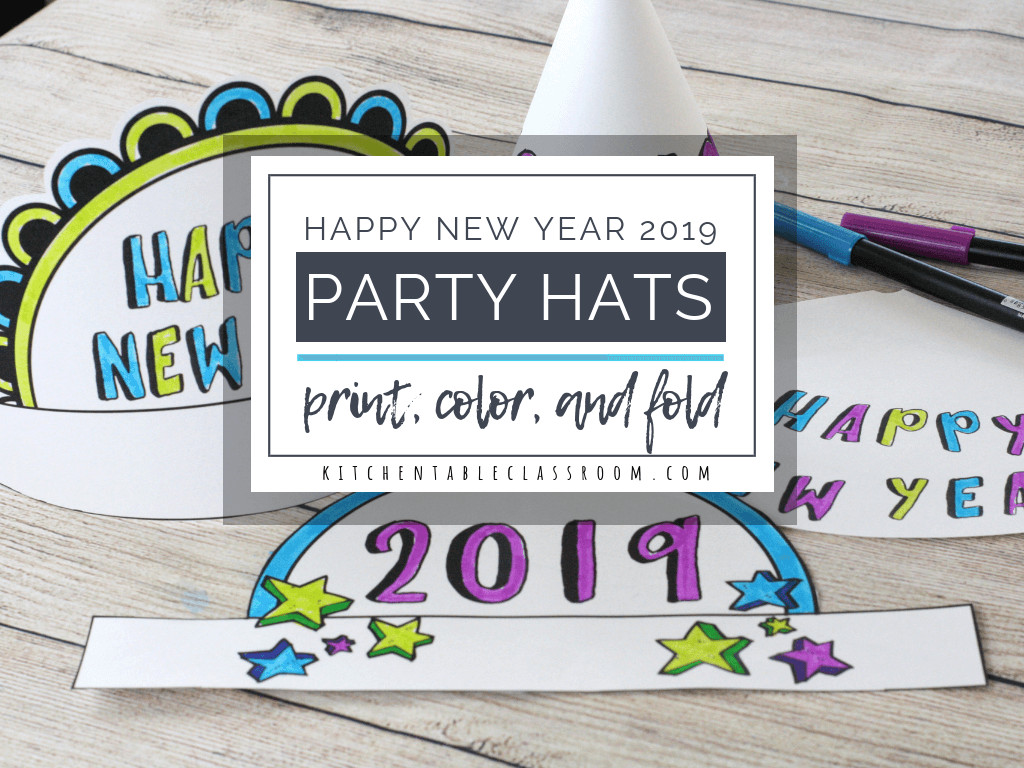 New Year Hat Craft
 New Year s Eve Party Hats Easy New Year s crafts for kids