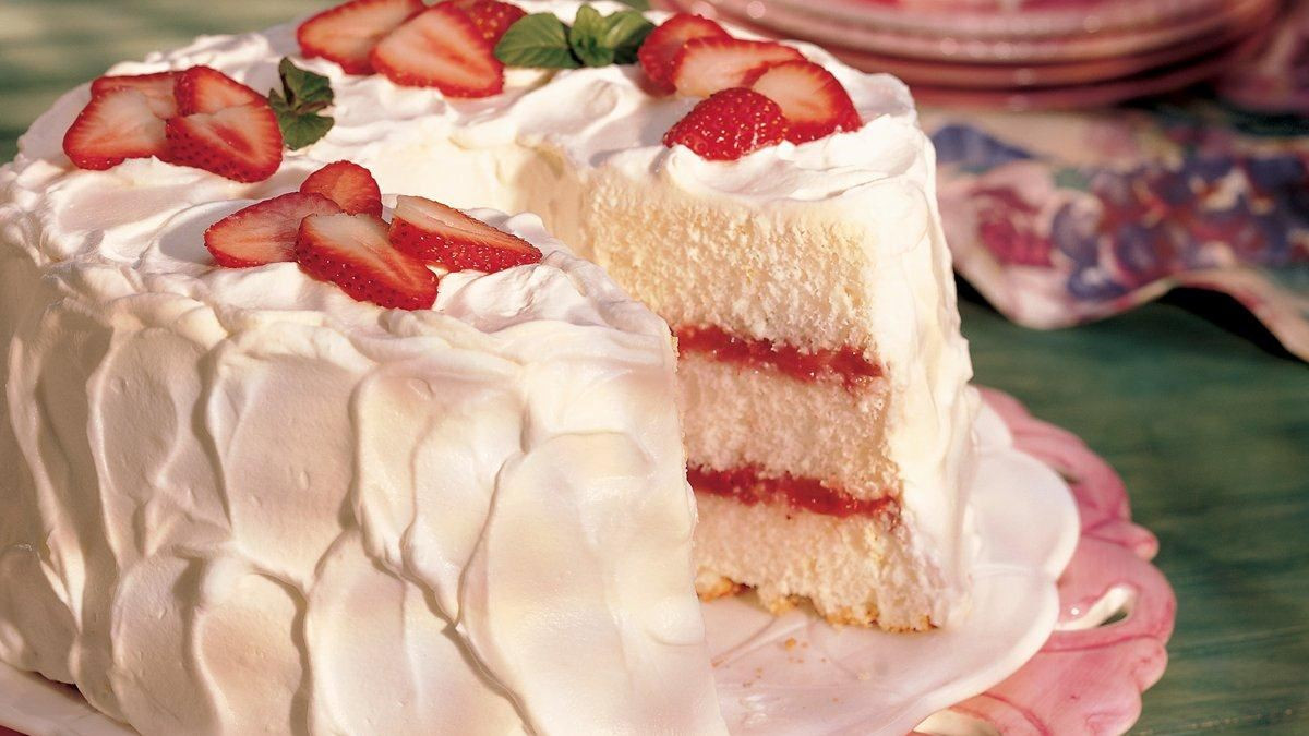 Passover Angel Food Cake
 Orange Angel Food Cake With Strawberries Recipe — Dishmaps