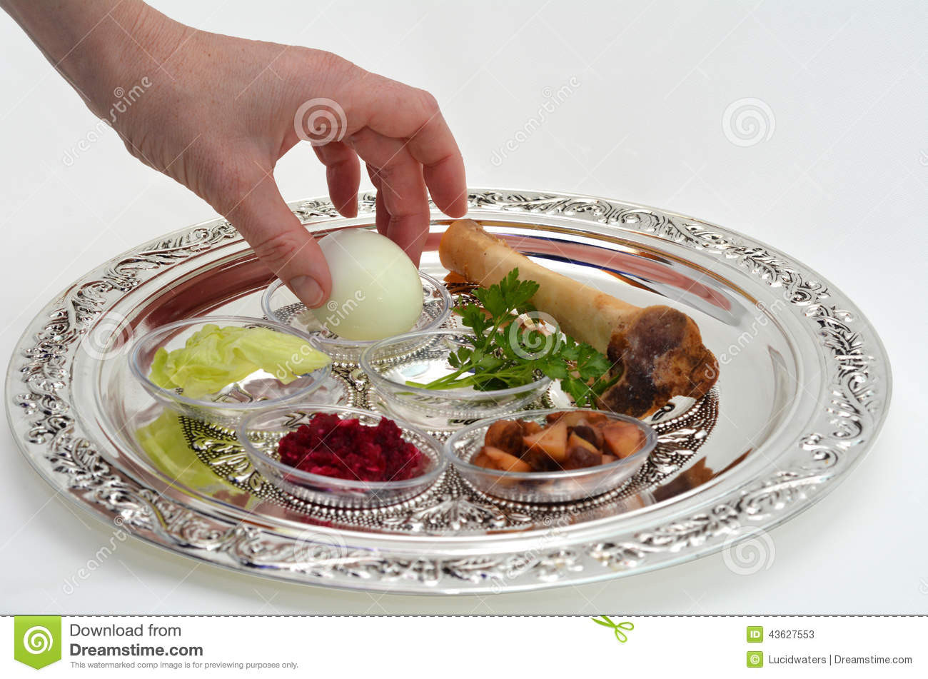Passover Food Meaning
 Passover Seder Plate stock image Image of book dish