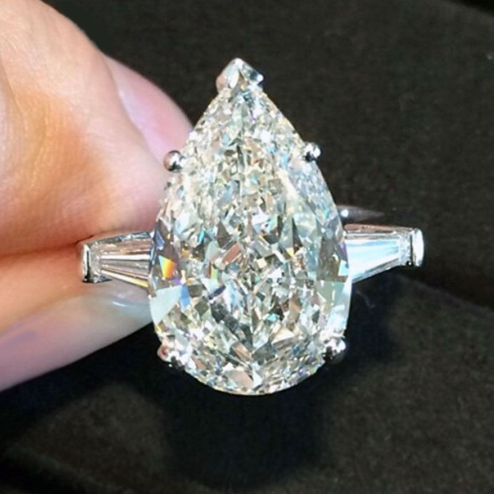 Pear Shaped Diamond Engagement Rings
 6 50 Ct GIA Pear Shape Diamond Engagement Ring 3 Stone