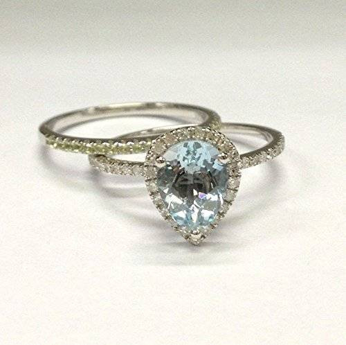 Peridot Wedding Rings
 Amazon Pear Aquamarine Diamond Engagement Ring Bridal