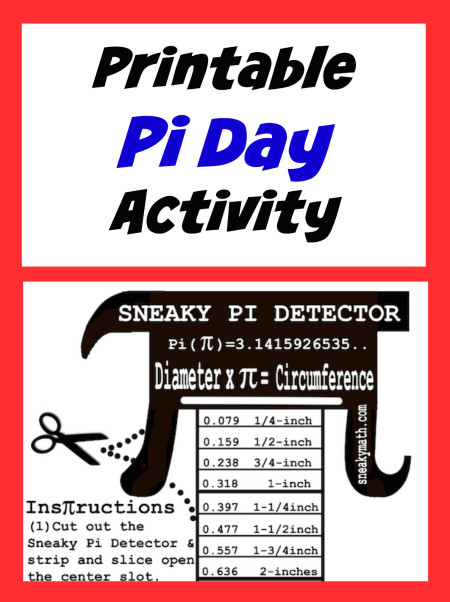 Pi Day Activities Math
 Pi Day Printable Activity Make Your OwnSneaky Pi Detector