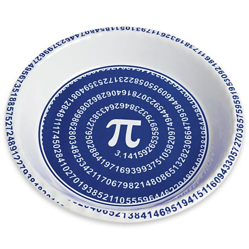 Pi Day Gift Ideas
 Pies will taste better with this Pi Symbol Pie Plate on