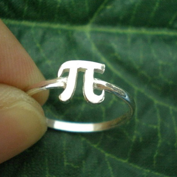 Pi Day Gifts
 Pi Symbol Ring Phi Symbol Jewelry Pi Day Gift Idea for