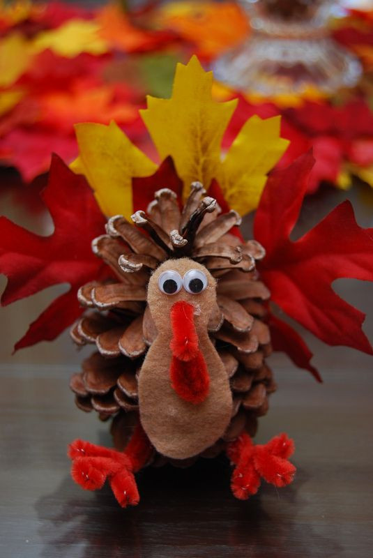 Pine Cone Crafts For Thanksgiving
 Gobble gobble Holiday