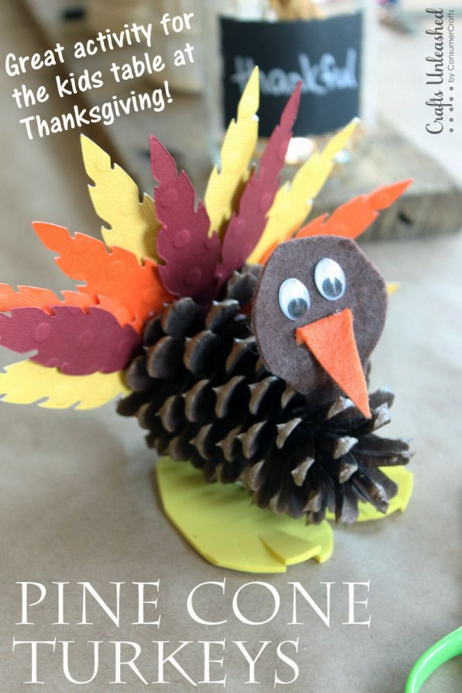 Pine Cone Crafts For Thanksgiving
 Turkey Craft for Kids Pine Cone Turkeys Crafts