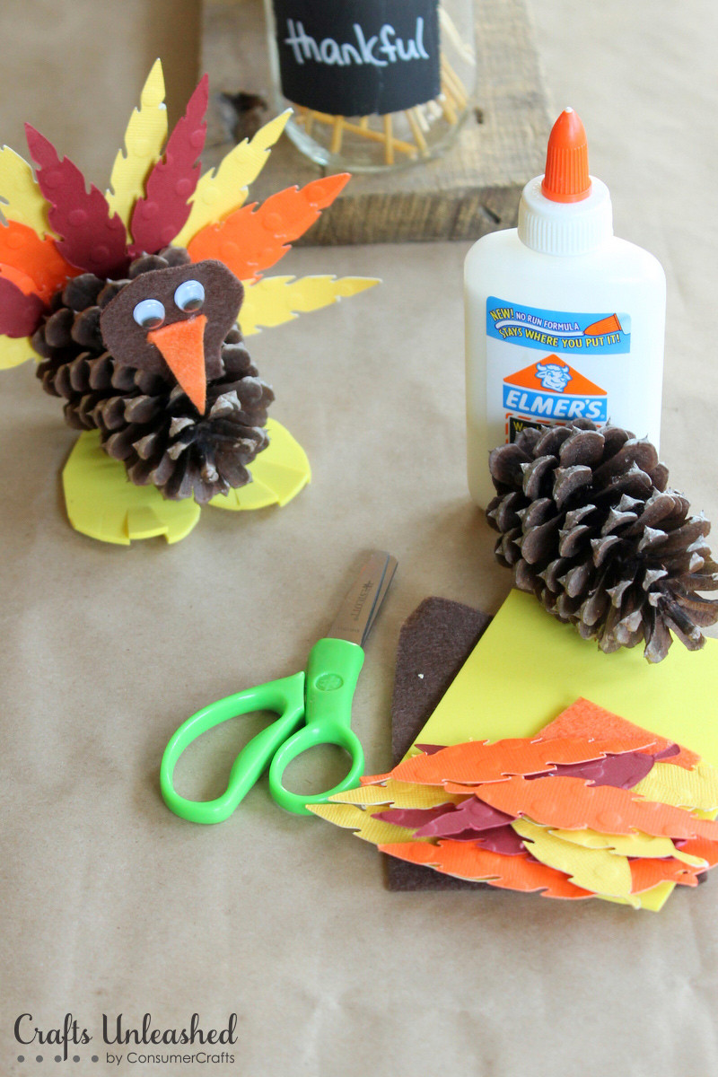 Pine Cone Crafts For Thanksgiving
 Turkey Craft for Kids Pine Cone Turkeys Crafts Unleashed