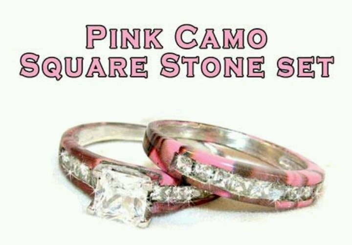 Pink Camo Wedding Ring Sets
 Pink camo wedding ring set