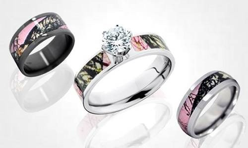 Pink Camo Wedding Ring Sets
 Pink Camo Wedding Rings