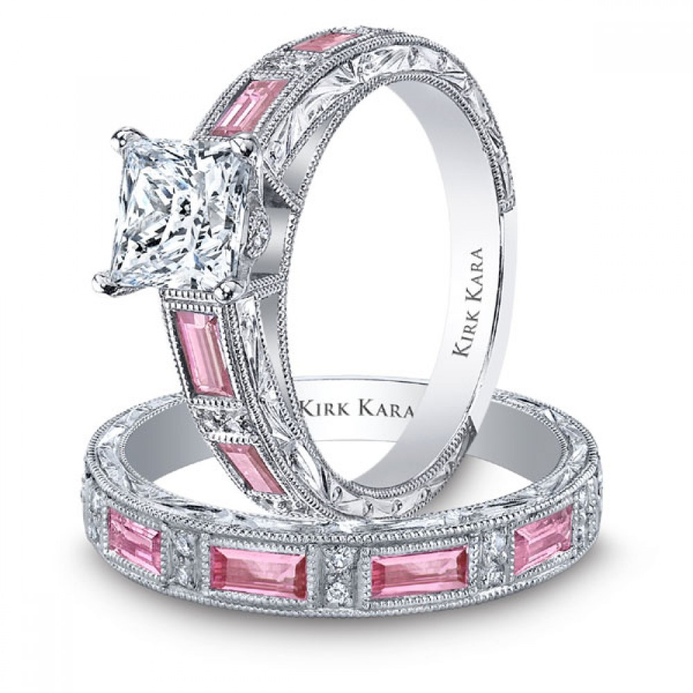 Pink Diamond Wedding Rings
 Pinky Pearl Unique Pink Diamond Rings
