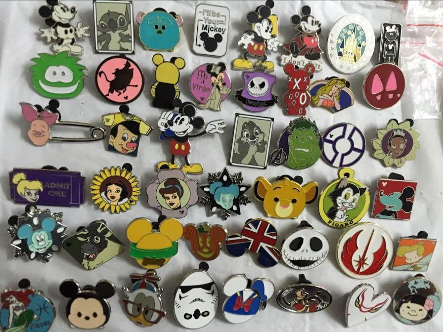 Pins Collection
 Disney Pins Trading Lot of 50 Gift 2 Pins No Duplicates