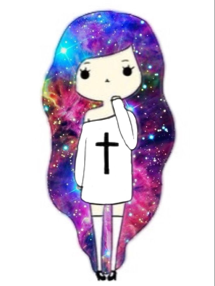 Pins Fofos
 Galaxy haired Chibi girl credit to TheBestFangirl