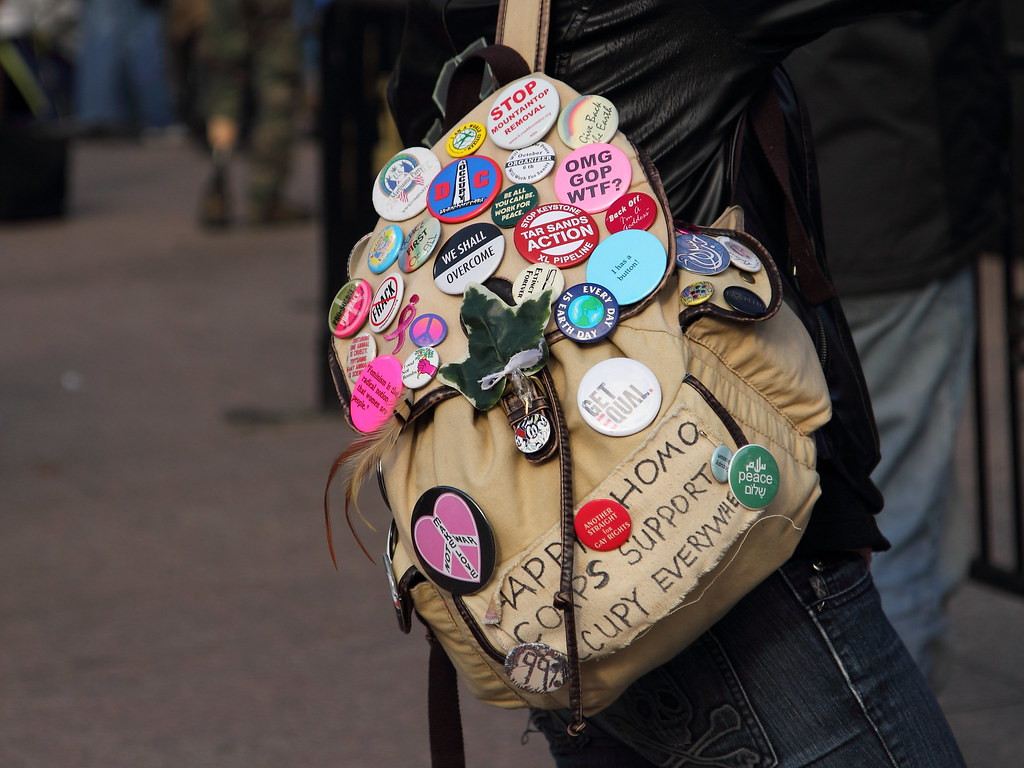 Pins On Backpack
 Occupy DC Backpack