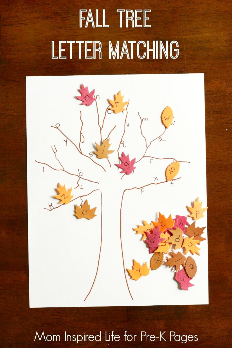 Pre K Fall Activities
 Fall Tree Letter Matching