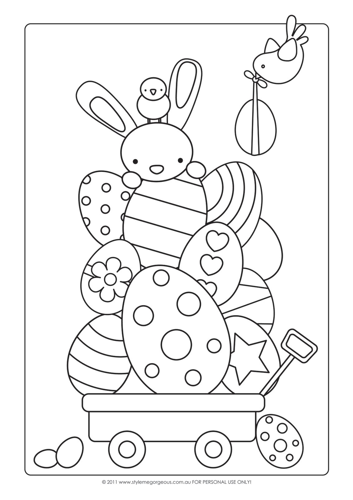 Printable Easter Crafts
 Style Me Gorgeous FREE Easter Colour in Page