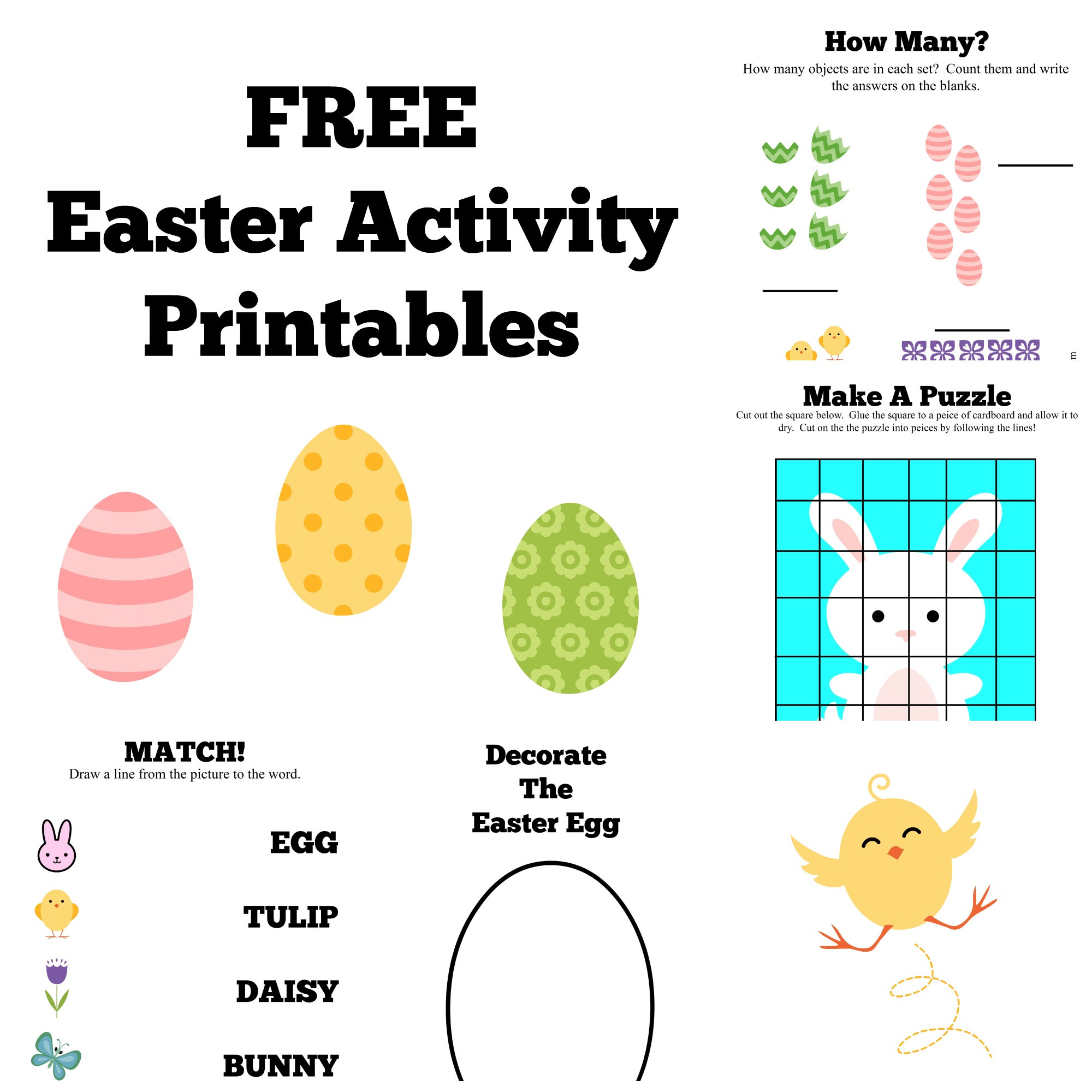 Printable Easter Crafts
 FREE Easter Activity Printables Craft & Learn