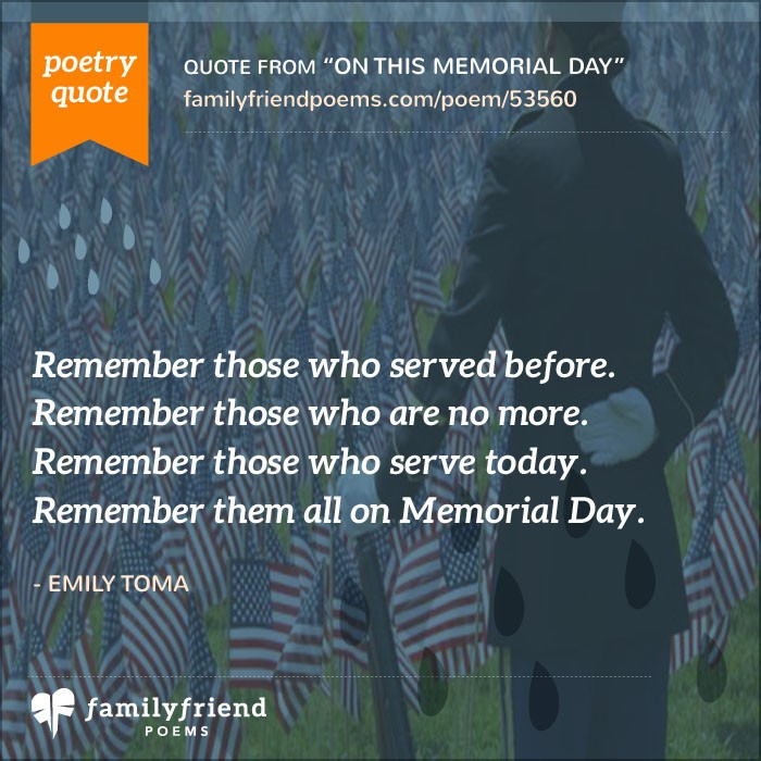 Quote For Memorial Day
 Memorial Day Poems Poems about Memorial Day