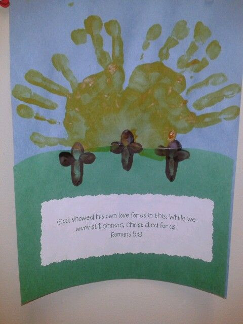 Religious Easter Crafts For Preschool
 Easter handprint