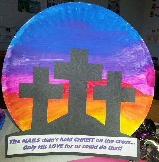 Religious Easter Crafts For Preschool
 Paper plate cross craft