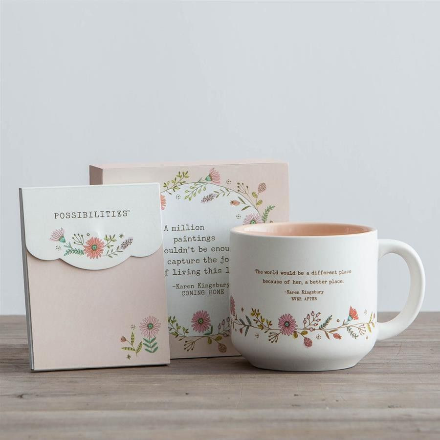 Religious Mothers Day Gifts
 Karen Kingsbury Mug Plaque and Mini Notepad Gift Set