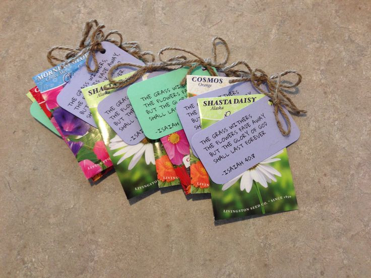 Religious Mothers Day Gifts
 Seeds with bible verse tags Spring t ideas