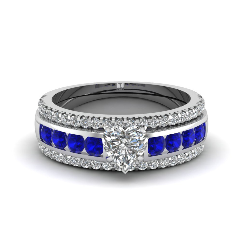 Sapphire Wedding Ring Sets
 View Our Blue Sapphire Trio Wedding Ring Sets