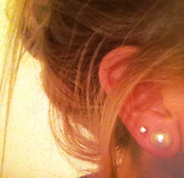 Second Hole Earrings
 Got my second holes pierced earrings pearls