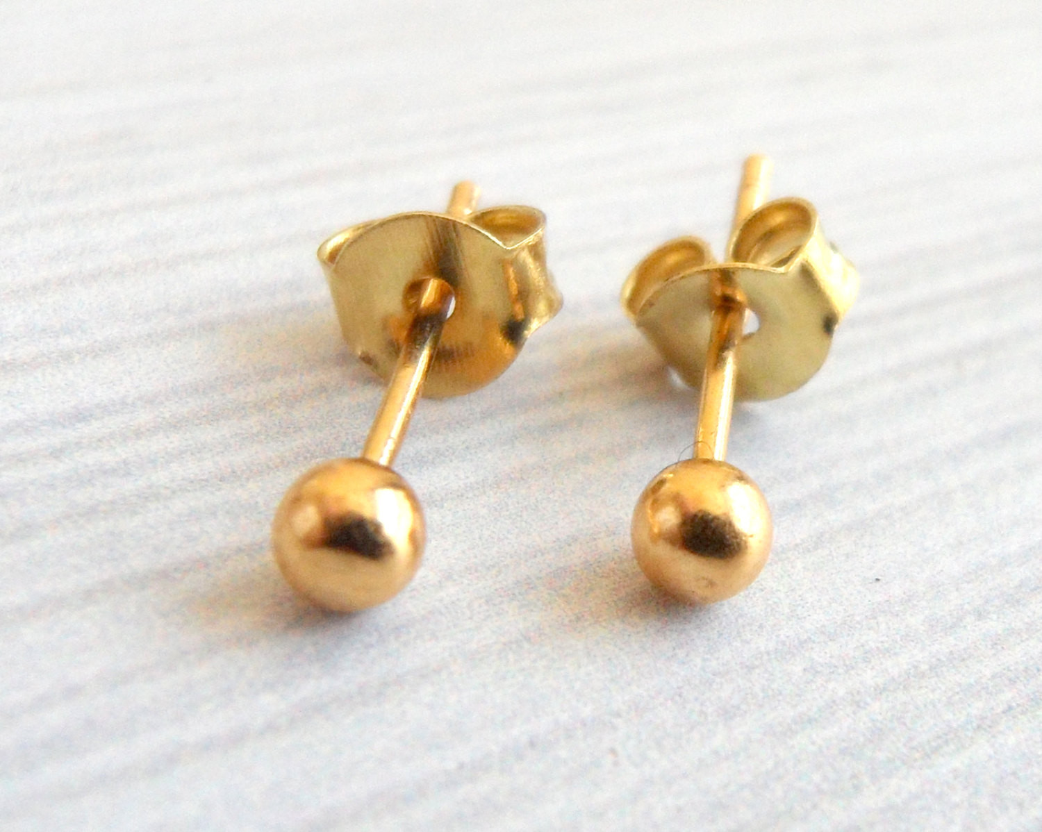 Second Hole Earrings
 Gold Ball Earrings Gold Dot Earrings Second Hole Stud