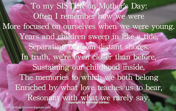 Sister Mothers Day Quotes
 1000 images about Mother s Day Quotes on Pinterest