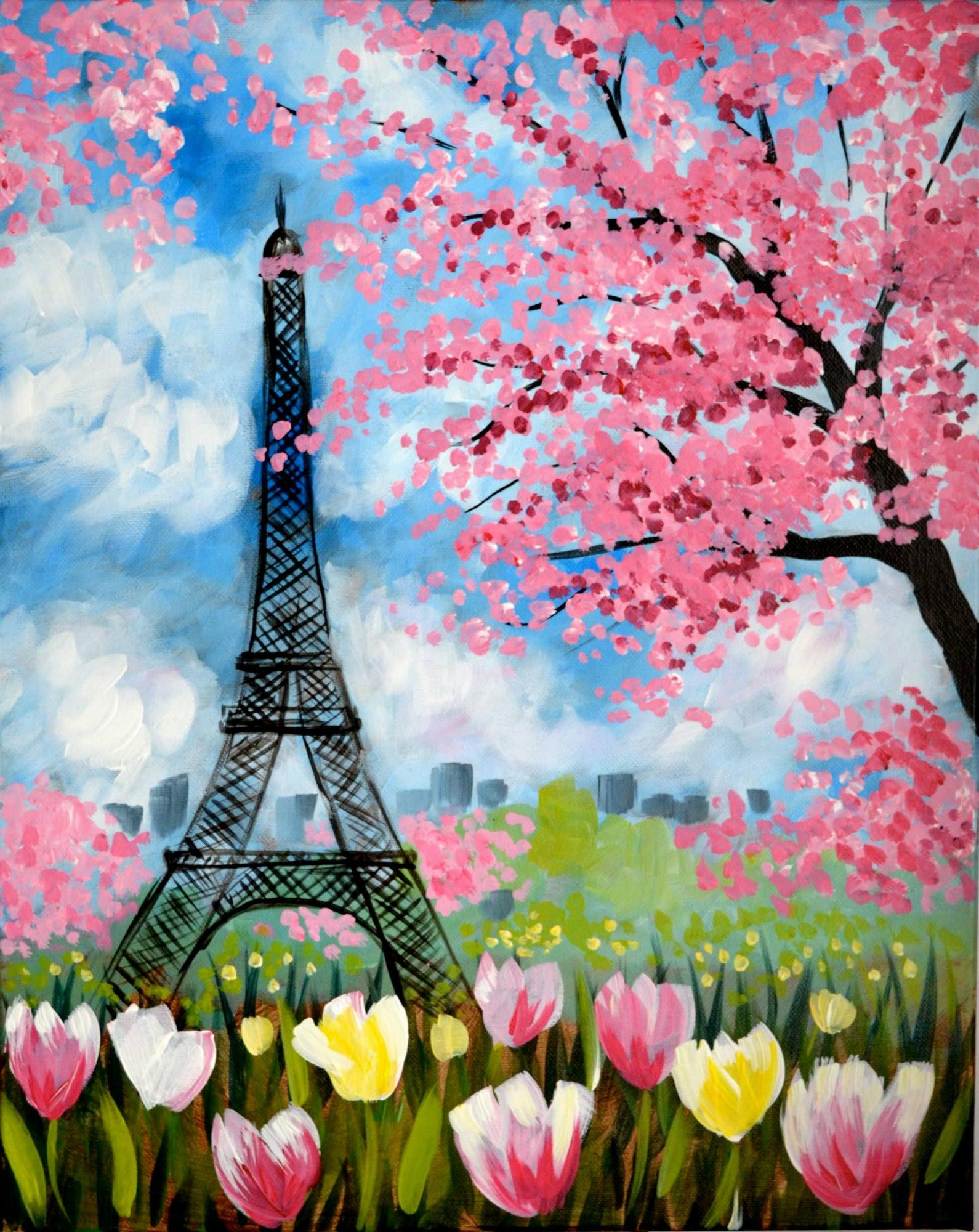 Spring Ideas Painting
 Art Rave Paris in Spring Tickets in Lake Villa IL United