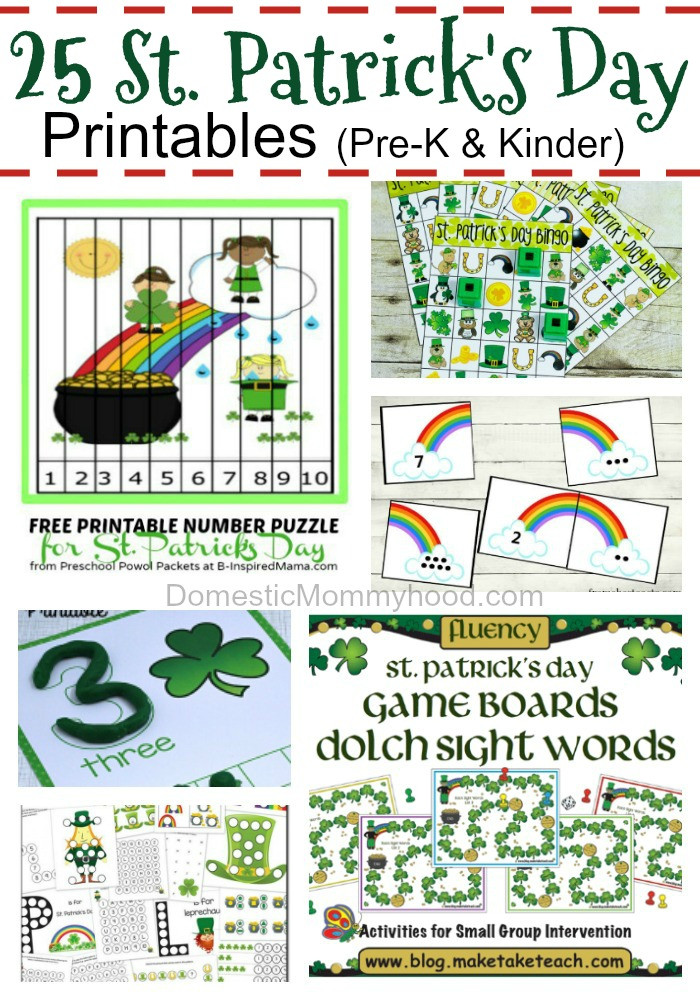 St Patrick's Day Activities For Pre K
 St Patrick s Day Kids Activities Domestic Mommyhood