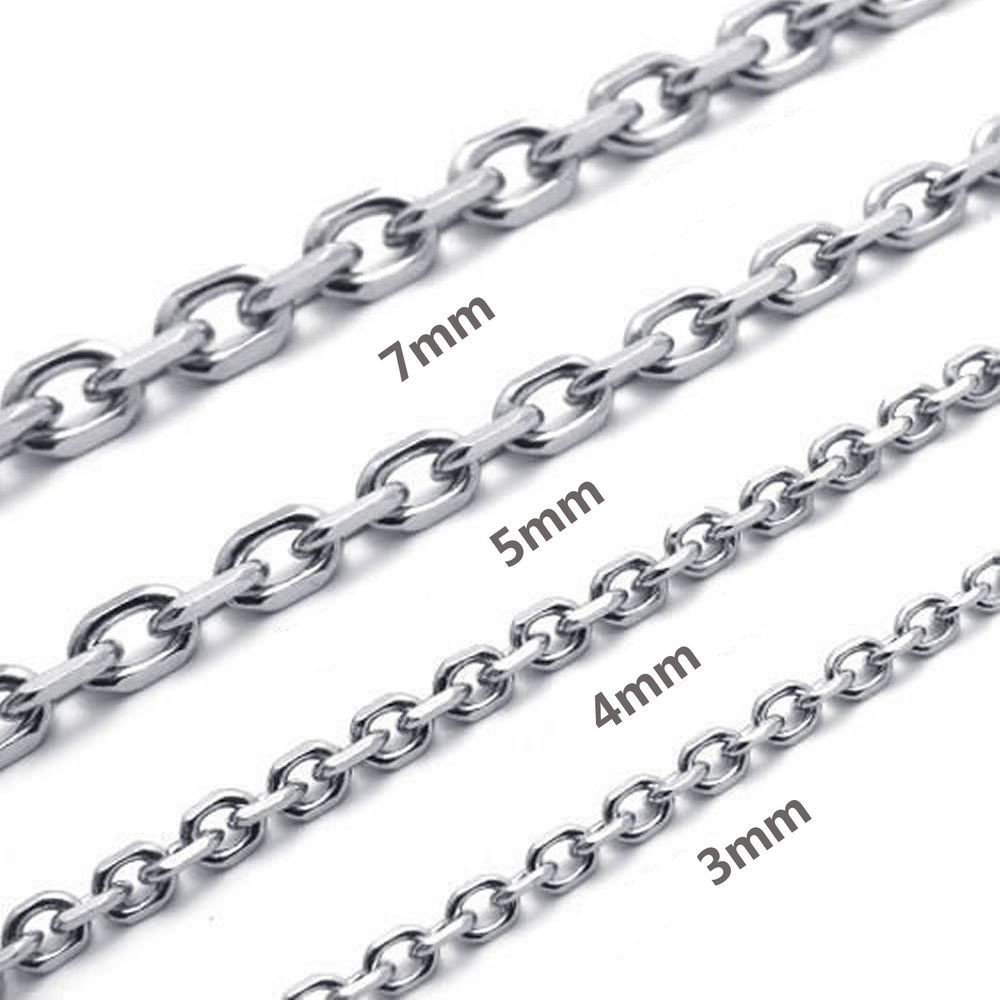 Stainless Steel Necklace Chain
 MENDINO Men s 316L Stainless Steel Necklace O Chain 3mm