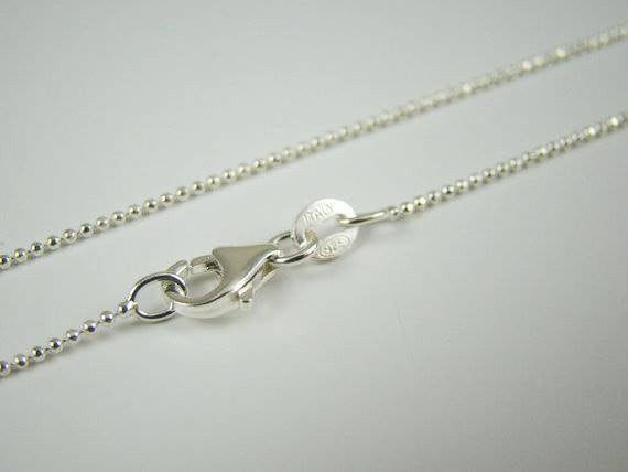 Sterling Silver Ball Chain Necklace
 Sterling Silver Ball Chain Necklace 1mm by