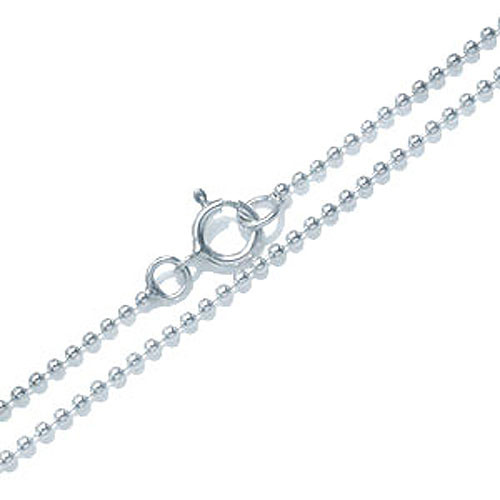 Sterling Silver Ball Chain Necklace
 1 2MM Sterling Silver Ball Chain Necklace 14 30 in