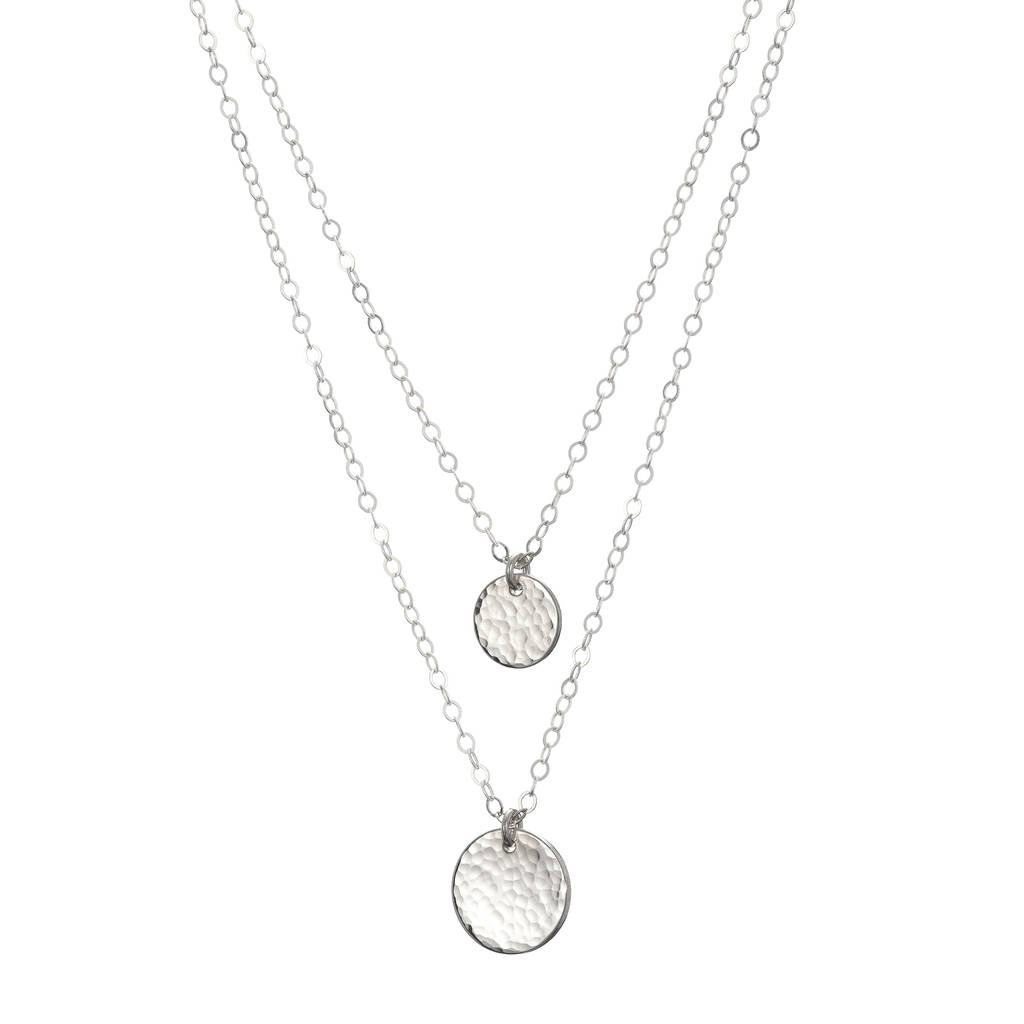 Sterling Silver Layered Necklace
 sterling silver layered initial necklaces by lulu belle