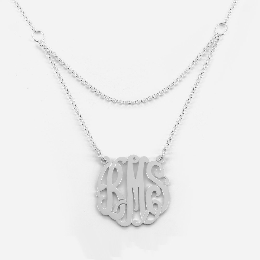 Sterling Silver Layered Necklace
 Personalized Jewelry
