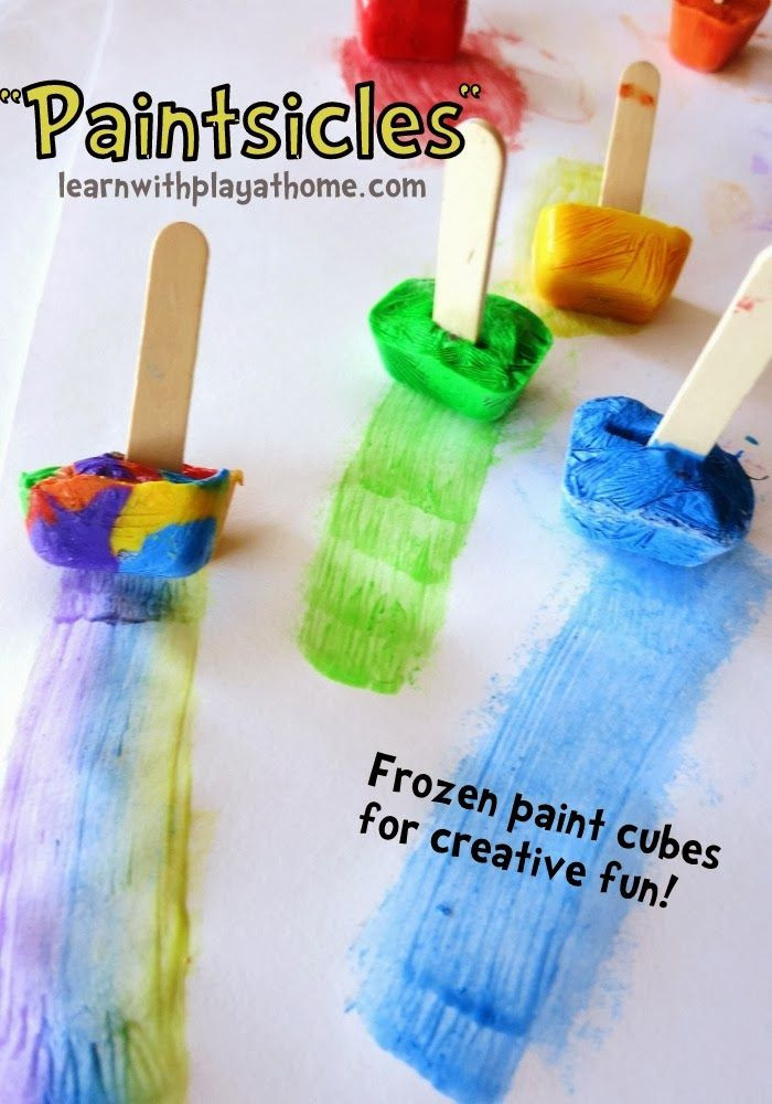 Summer Activities For Preschoolers At Home
 Paintsicles Activity from Learn with Play at Home kids
