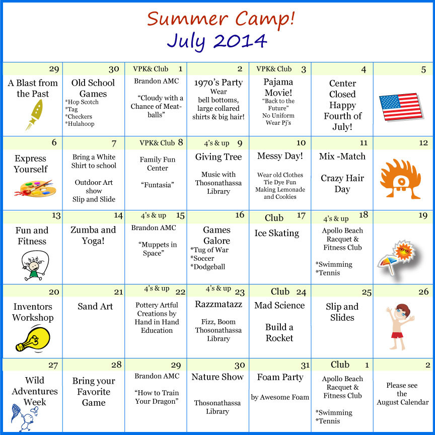 Summer Camp Weekly Theme Ideas
 Camping Summer Camp Themes